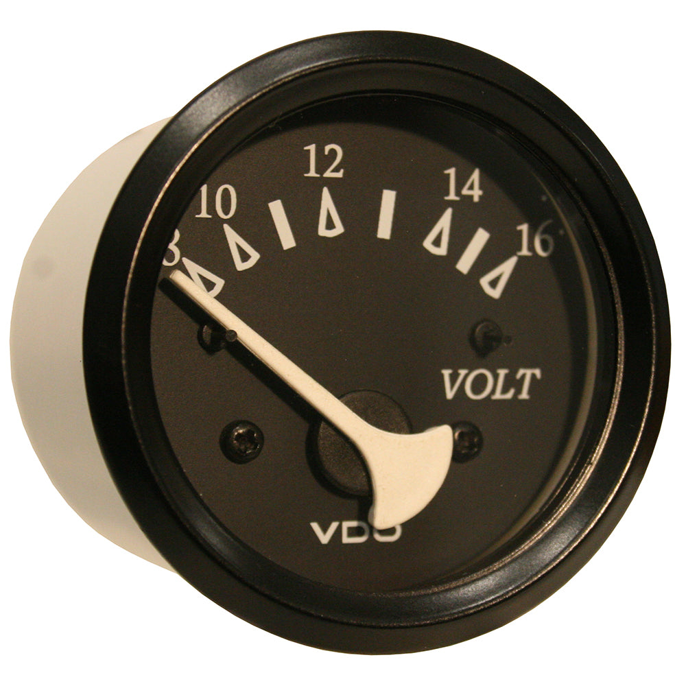 VDO 332-11805 Cockpit Marine 52mm (2-1/16") Voltmeter- Black Dial/Bezel
