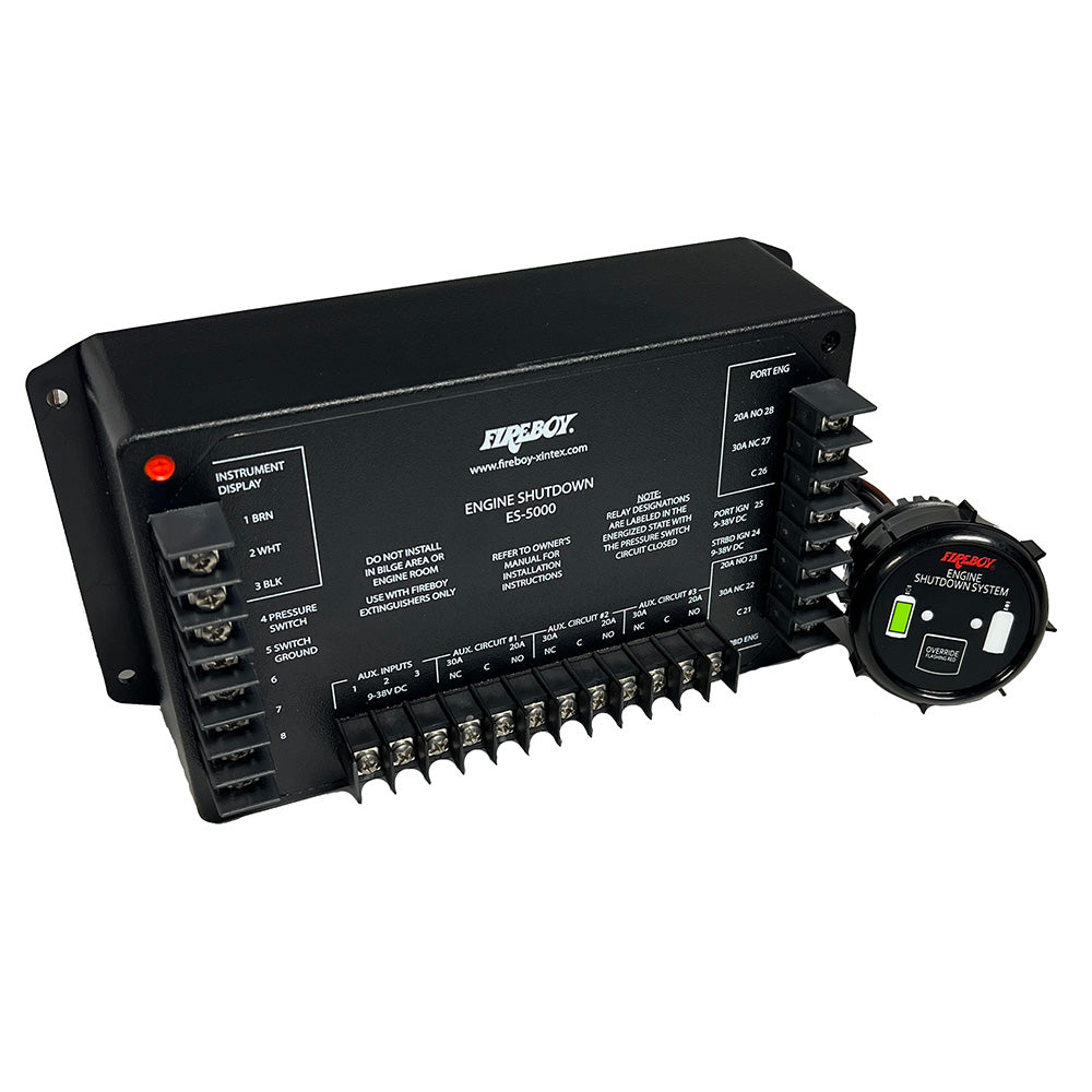 Fireboy-Xintex ES-5000-01 Engine Shutdown - 5 Circuit w/20A Relays - Round Display