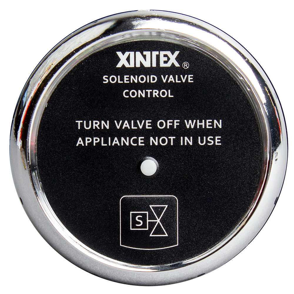 Fireboy-Xintex C-1C-R Propane Control Solenoid Valve w/Chrome Bezel Display