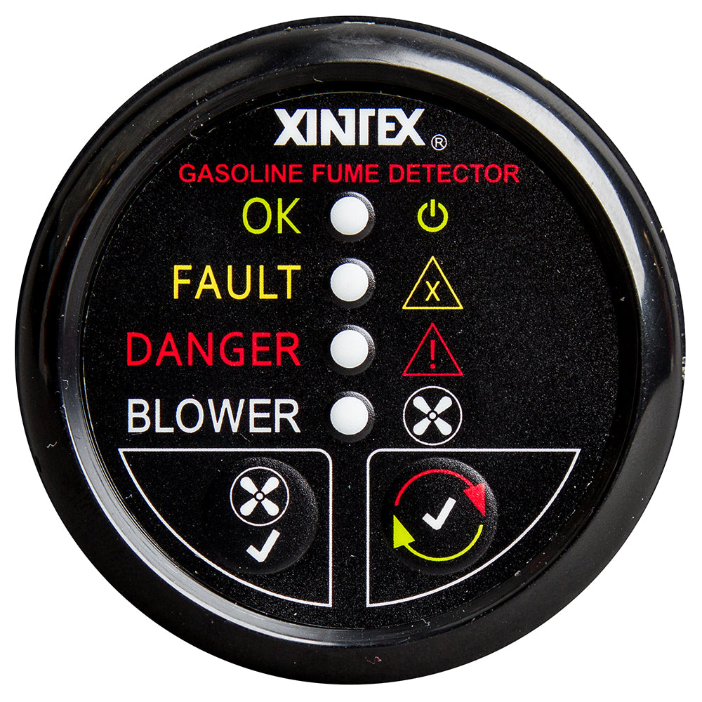 Fireboy-Xintex G-1BB-R Gasoline Fume Detector w/Blower Control - Black Bezel - 12V