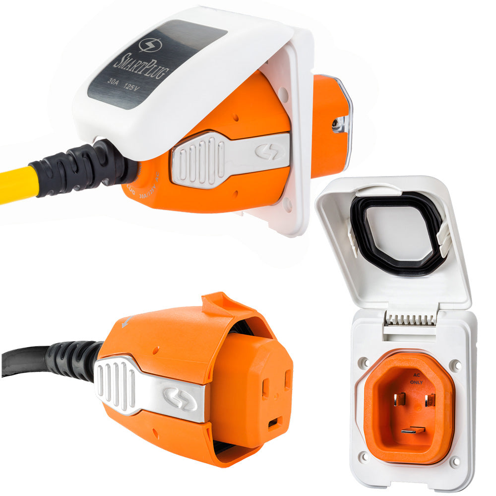 SmartPlug B30ASSYPW 30 AMP Inlet Female Cord Connector Combo - White