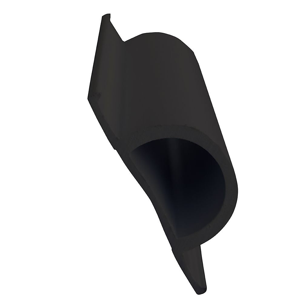 Dock Edge DE1193F Standard "D" PVC Profile - 16' Roll - Black