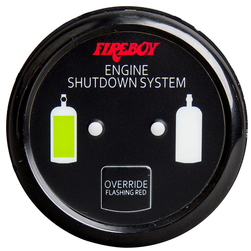 Fireboy-Xintex DU-RBH-20-R Deluxe Helm Display w/Gauge Body, LED Color Graphics f/Engine Shutdown System - Black Bezel Display