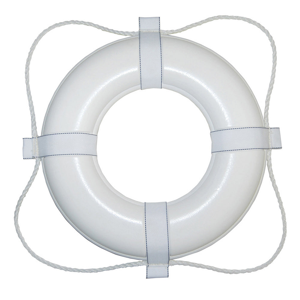 Taylor Made 360 Foam Ring Buoy - 20" - White w/White Grab Line