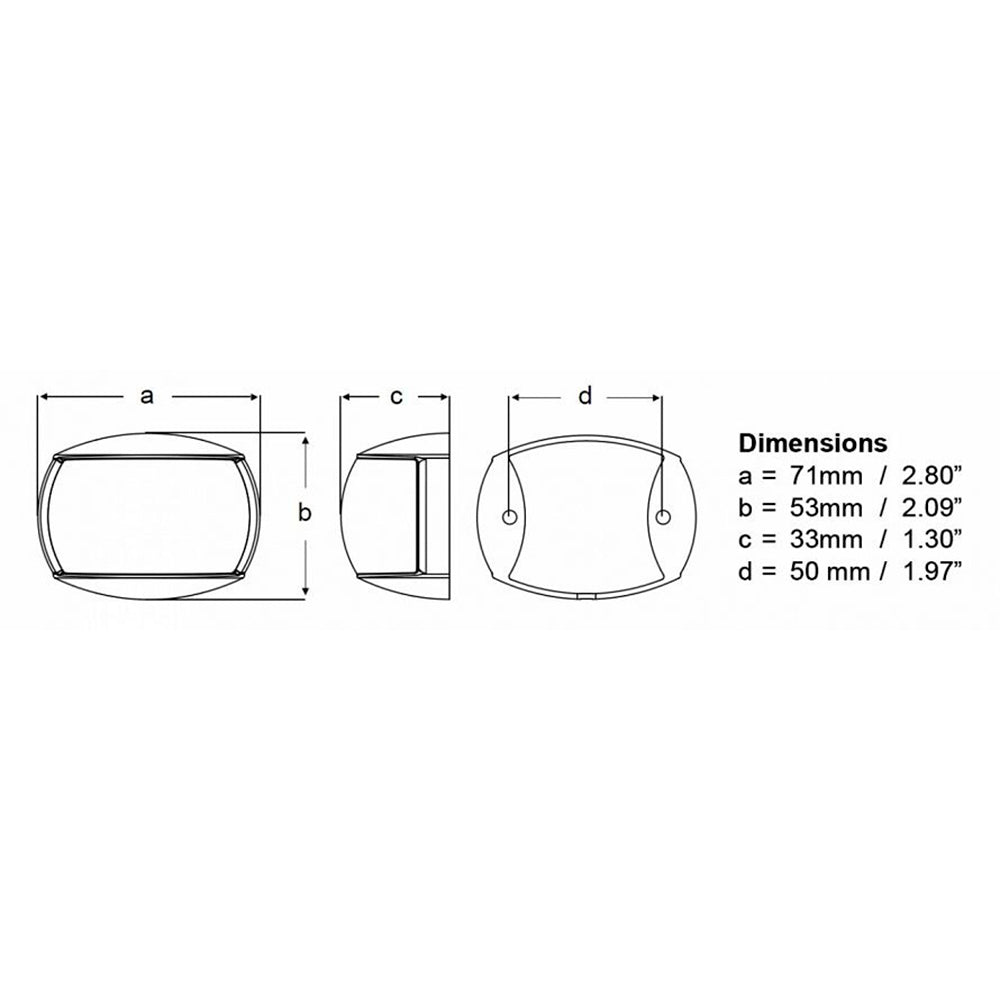 Hella Marine 980520911 NaviLED Port & Starboard Pair - 2nm - Clear Lens/White Housing