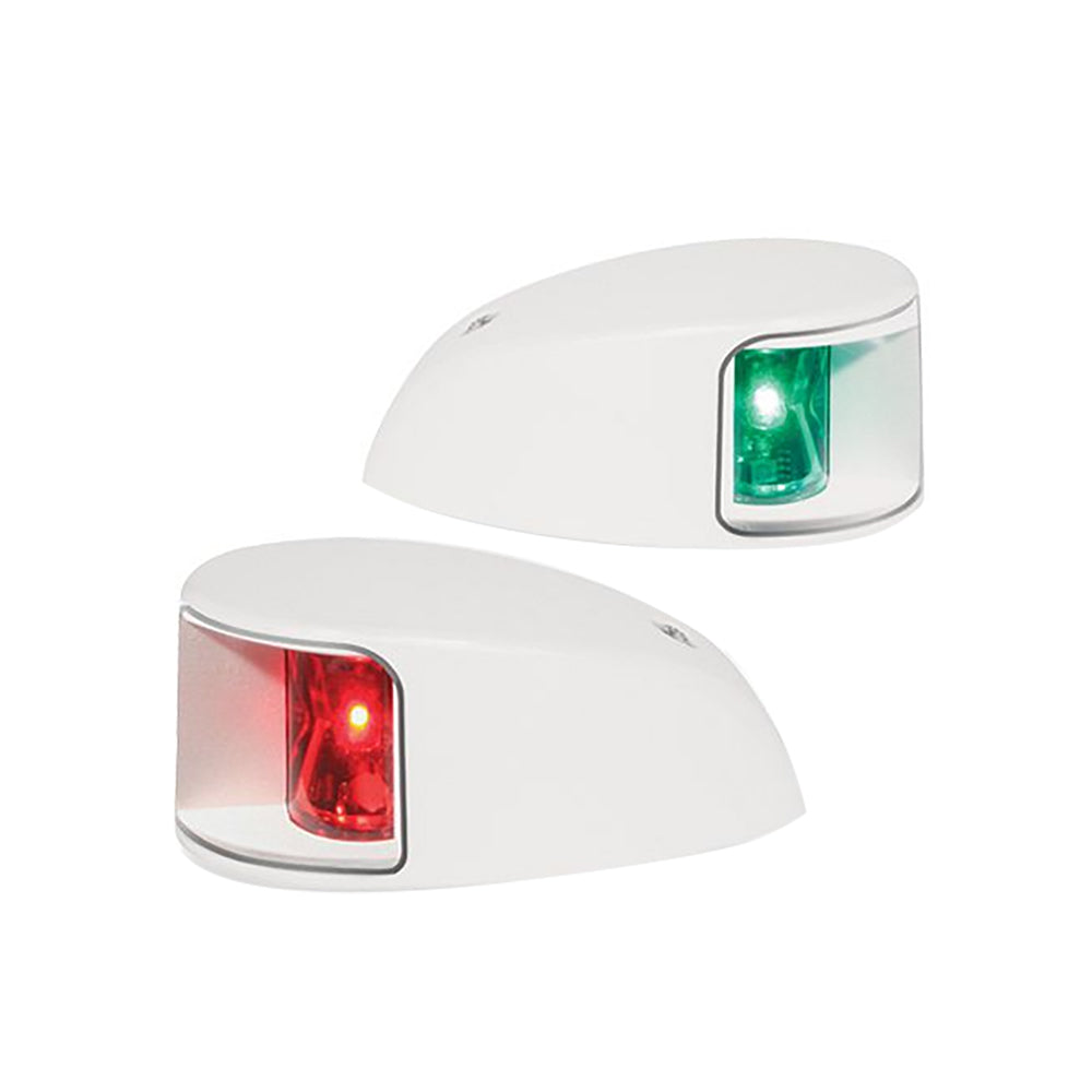 Hella Marine 980620911 NaviLED Deck Mount Port & Starboard Pair - 2nm - Clear Lens/White Housing