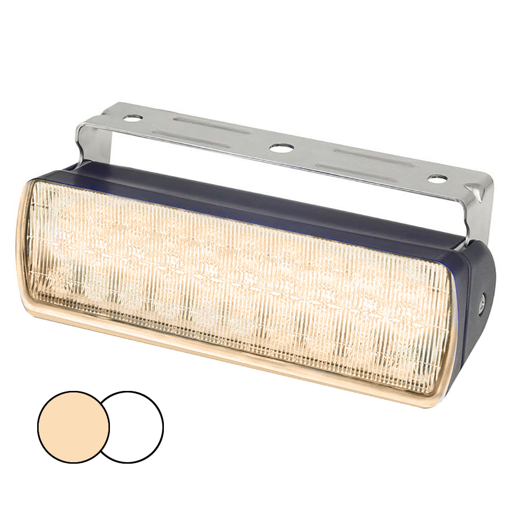 Hella Marine 980950081 Sea Hawk XL Dual Color LED Floodlights - Warm White/White LED - Black Housing
