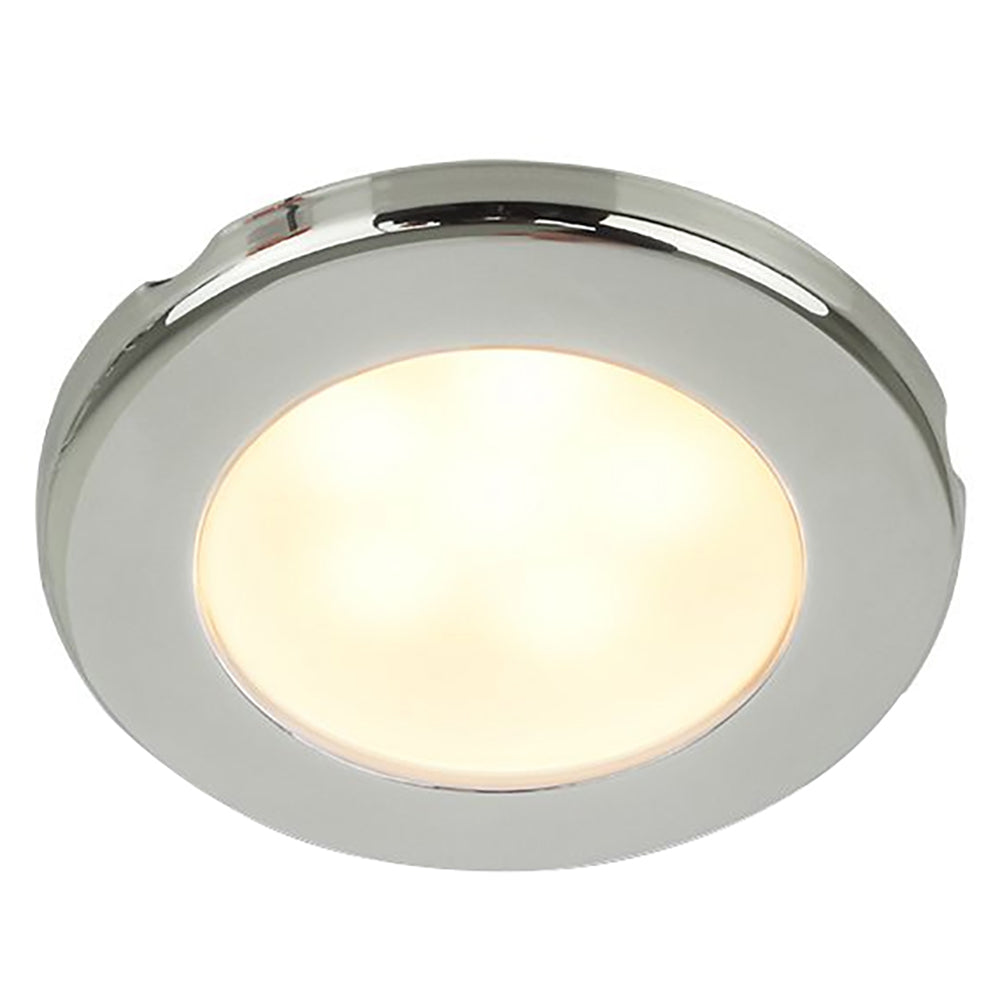 Hella Marine 958109121 EuroLED 75 3" Round Screw Mount Down Light - Warm White LED - Stainless Steel Rim - 24V
