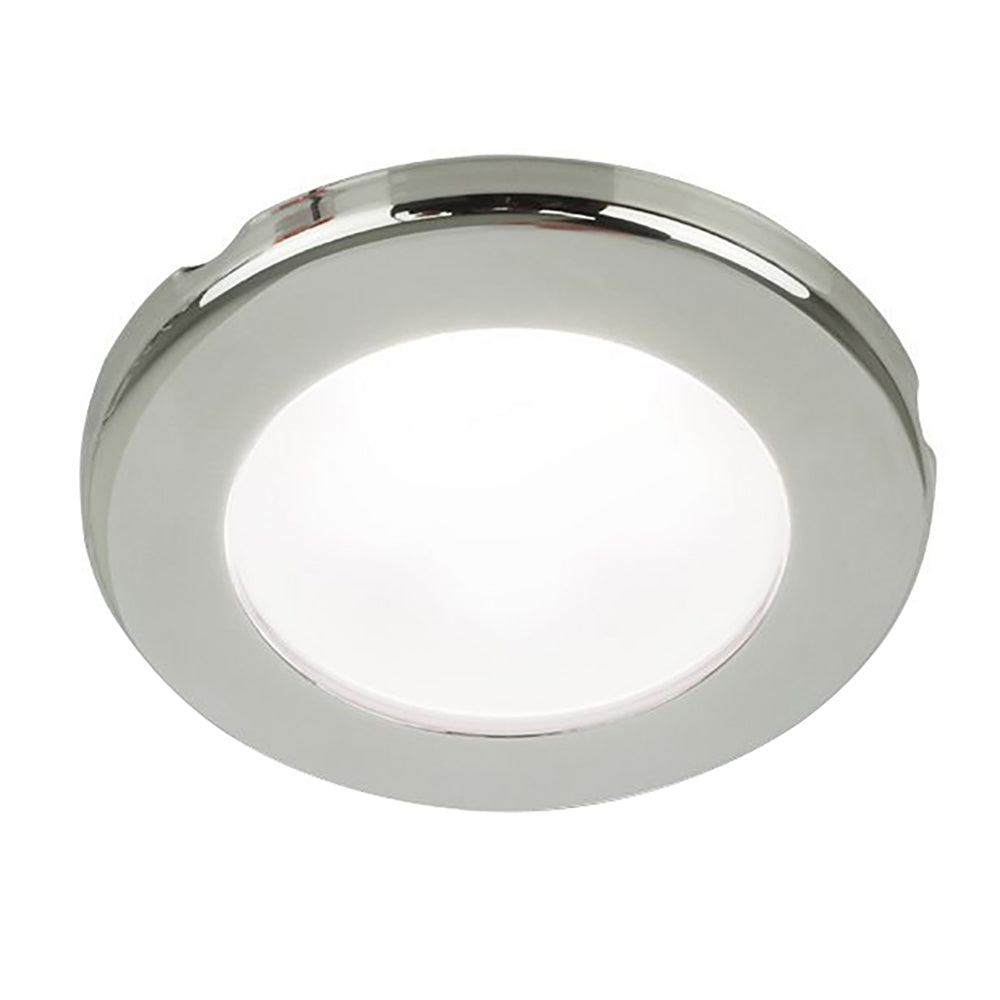Hella Marine 958110021 EuroLED 75 3" Round Screw Mount Down Light - White LED - Stainless Steel Rim - 12V