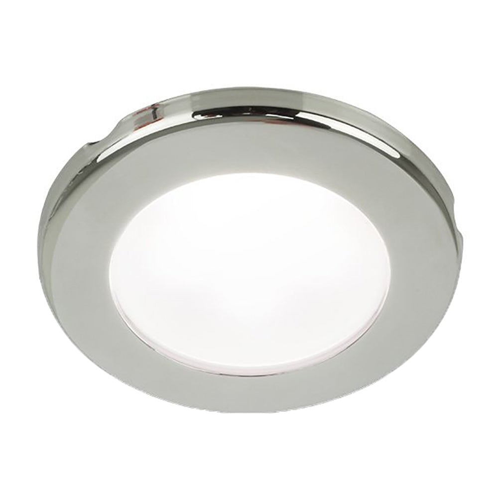 Hella Marine 958110121 EuroLED 75 3" Round Screw Mount Down Light - White LED - Stainless Steel Rim - 24V