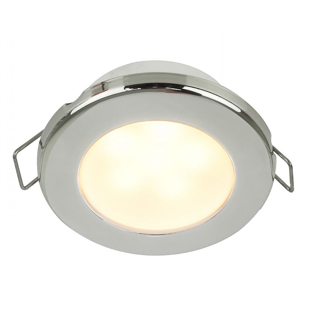 Hella Marine 958109521 EuroLED 75 3" Round Spring Mount Down Light - Warm White LED - Stainless Steel Rim - 12V