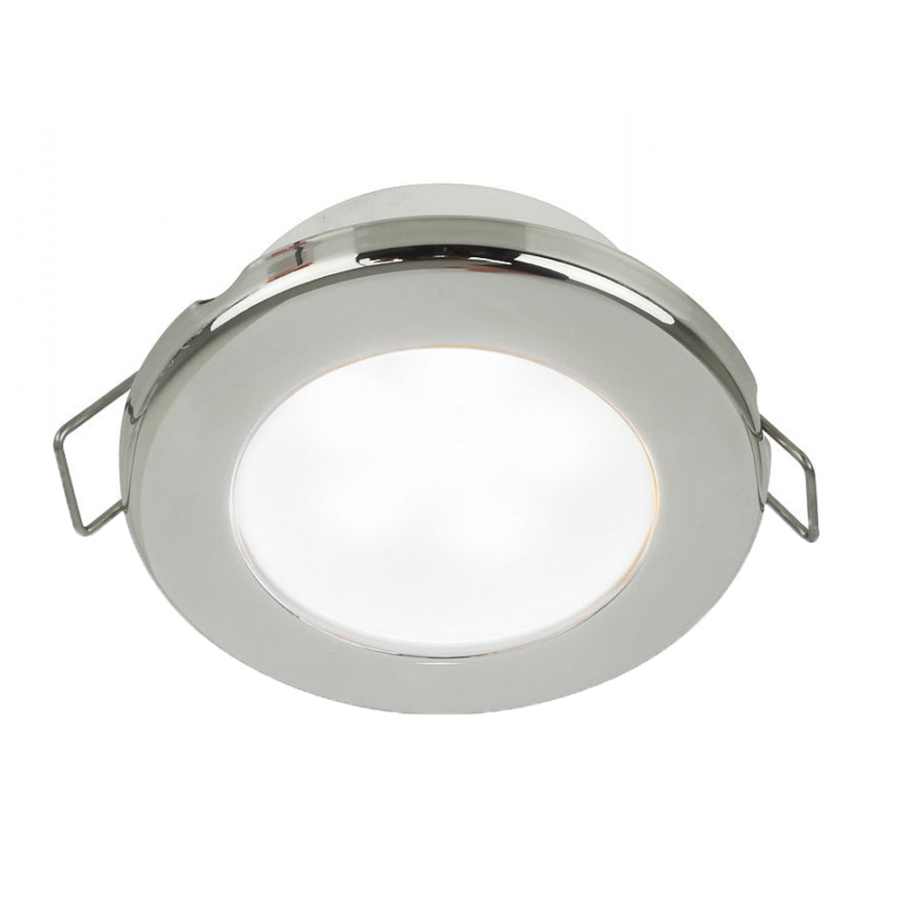 Hella Marine 958110521 EuroLED 75 3" Round Spring Mount Down Light - White LED - Stainless Steel Rim - 12V