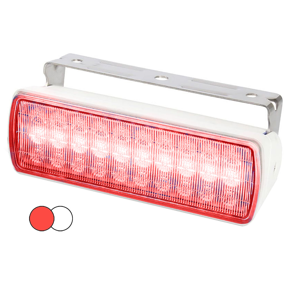 Hella Marine 980950051 Sea Hawk XL Dual Color LED Floodlights - Red/White LED - White Housing