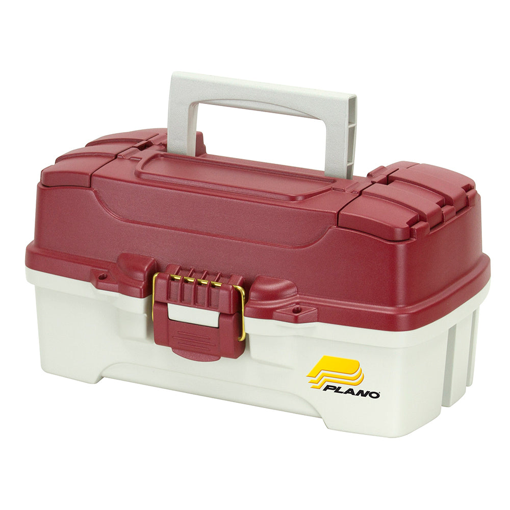 Plano 620106 1-Tray Tackle Box w/Duel Top Access - Red Metallic/Off White
