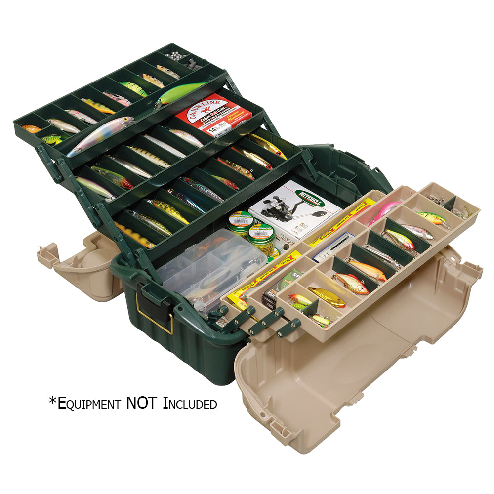 Plano 861600 Hip Roof Tackle Box w/6-Trays - Green/Sandstone