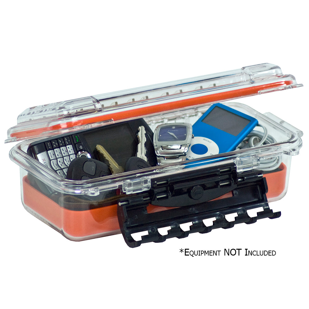 Plano 145000 Waterproof Polycarbonate Storage Box - 3500 Size - Orange/Clear