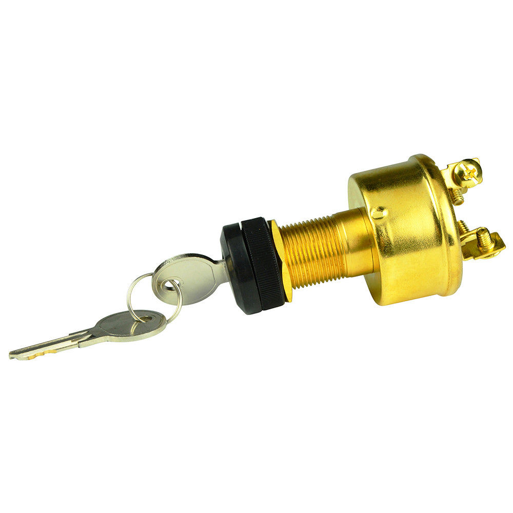 BEP 1001609 4-Position Brass Ignition Switch - Accessory/OFF/Ignition Accessory/Start