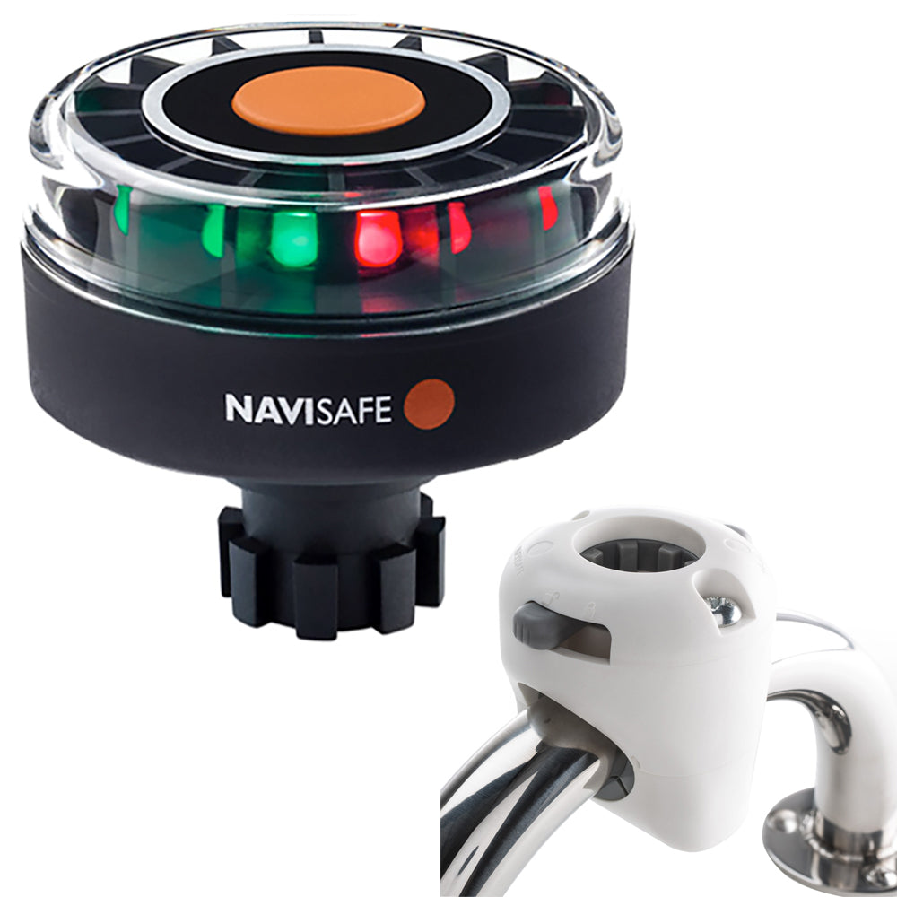 Navisafe 342KIT3 Navilight Tricolor 2NM w/Navibolt Base Rail Mount - White