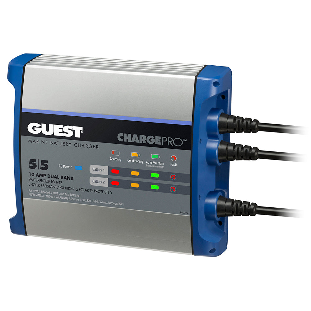 Guest 2711A On-Board Battery Charger 10A / 12V - 2 Bank - 120V Input