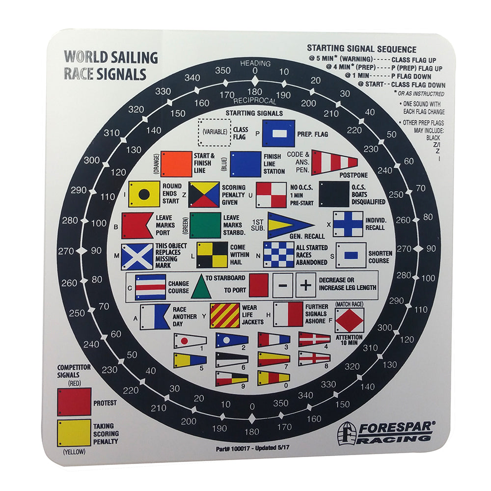 Forespar 100017 Nash 207 Racing Signal Flag Label