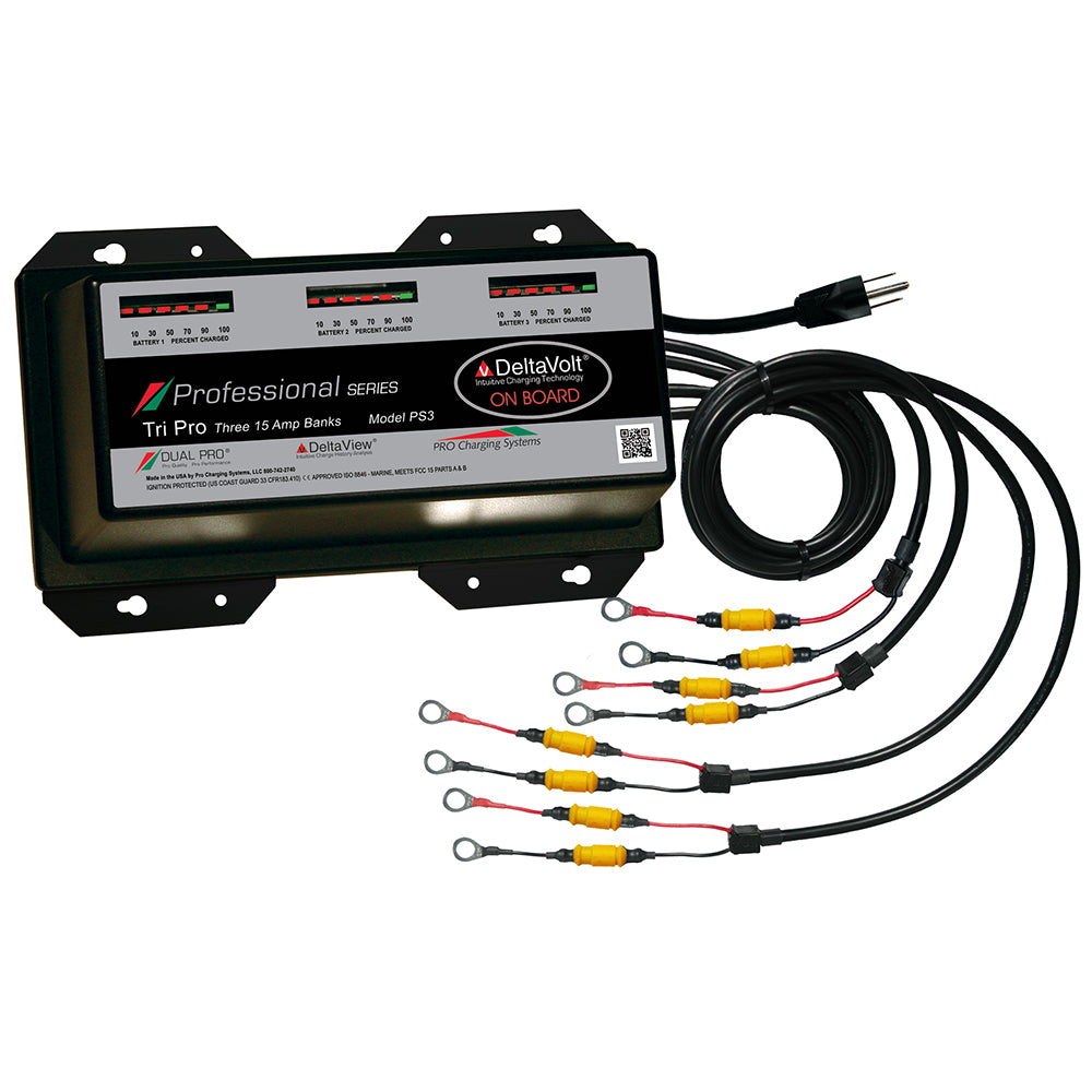 Dual Pro PS3 Professional Series Battery Charger - 45A - 3-15A-Banks - 12V-36V