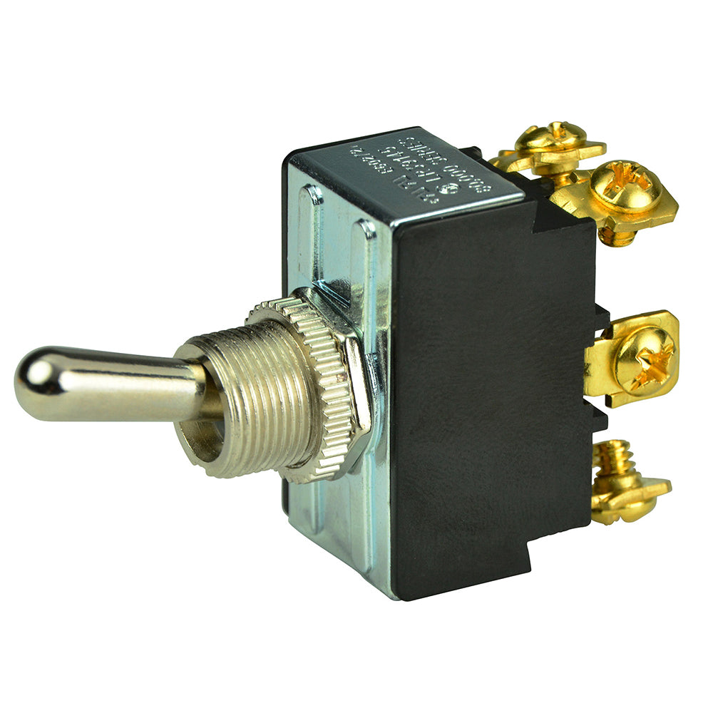 BEP 1002018 DPDT Chrome Plated Toggle Switch - ON/OFF/ON