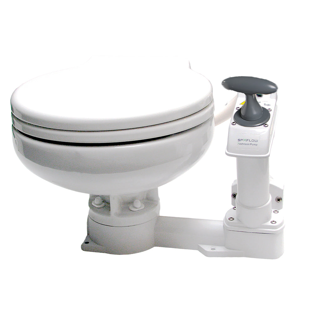 Johnson Pump 80-47625-01 AquaT Manual Marine Toilet - Super Compact