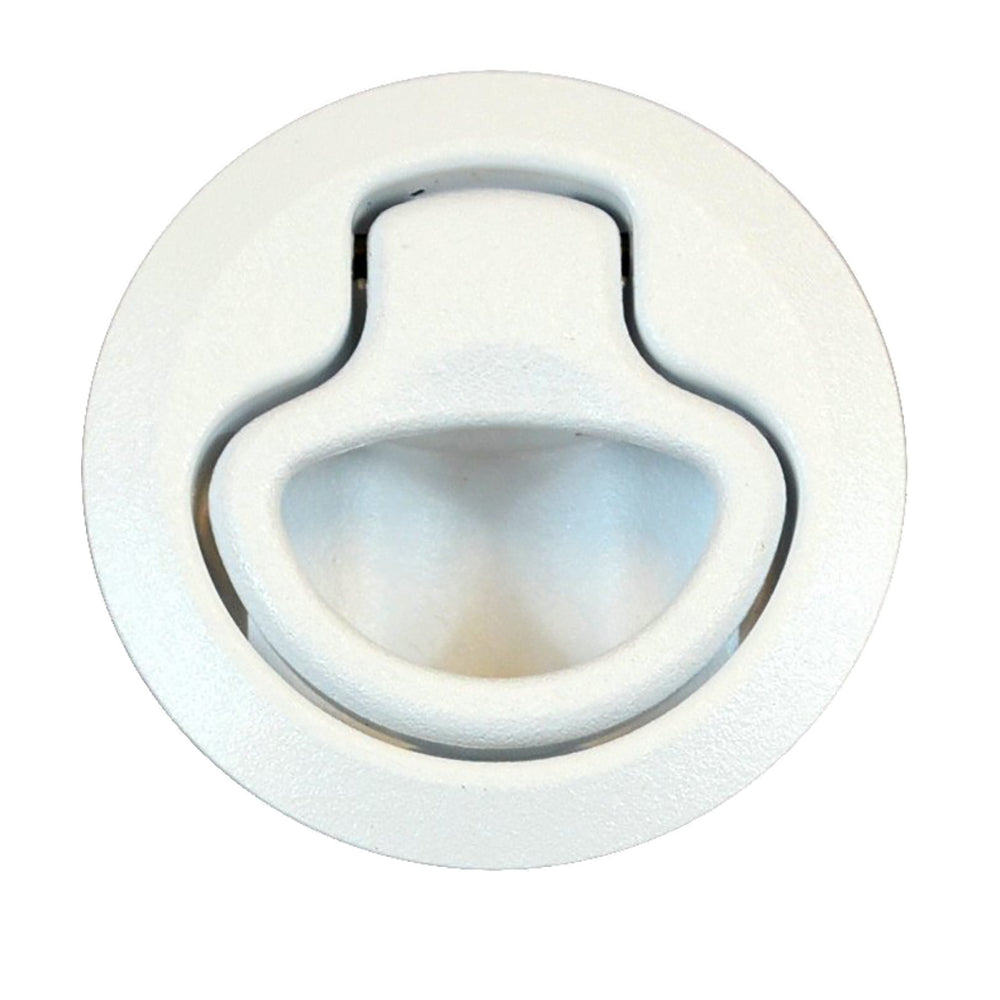 Southco M1-63-1 Flush Pull Latch - Pull To Open - Non-Locking White Plastic