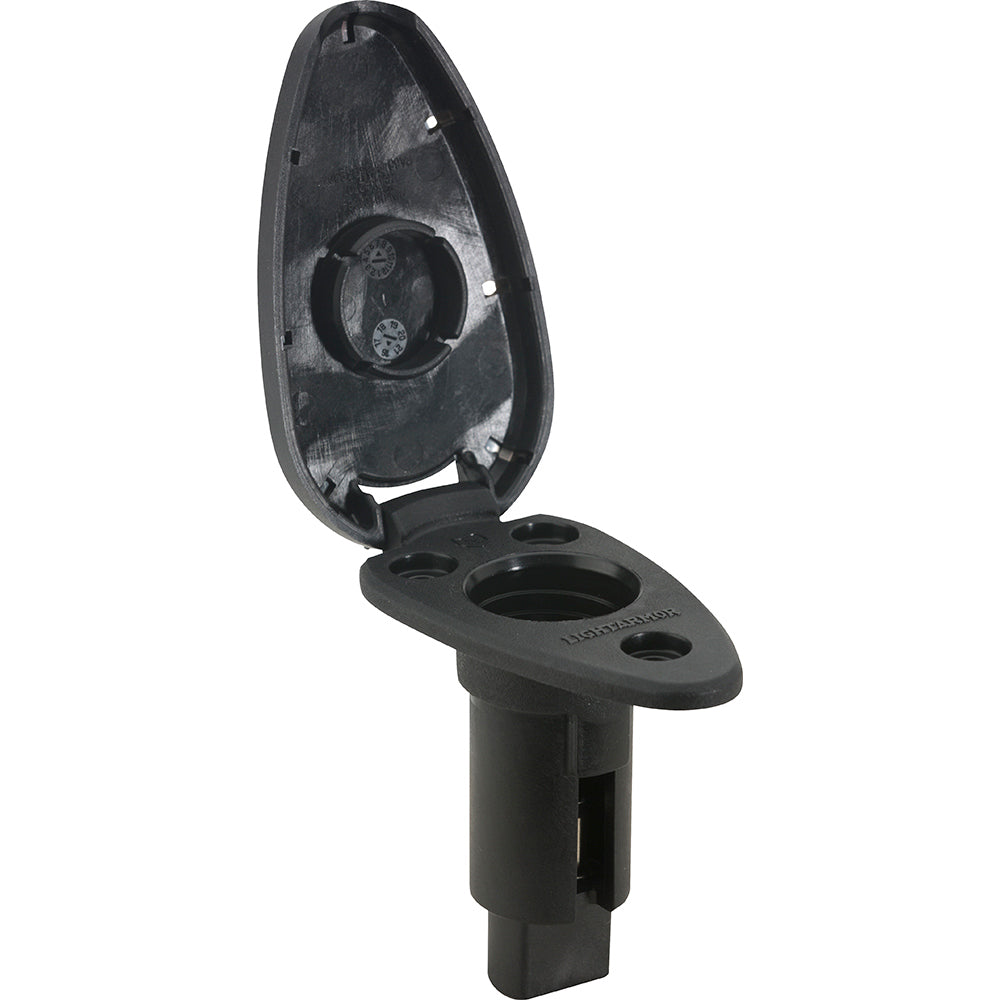 Attwood 910T2PB-7 LightArmor Plug-In Base - 2 Pin - Black - Teardrop