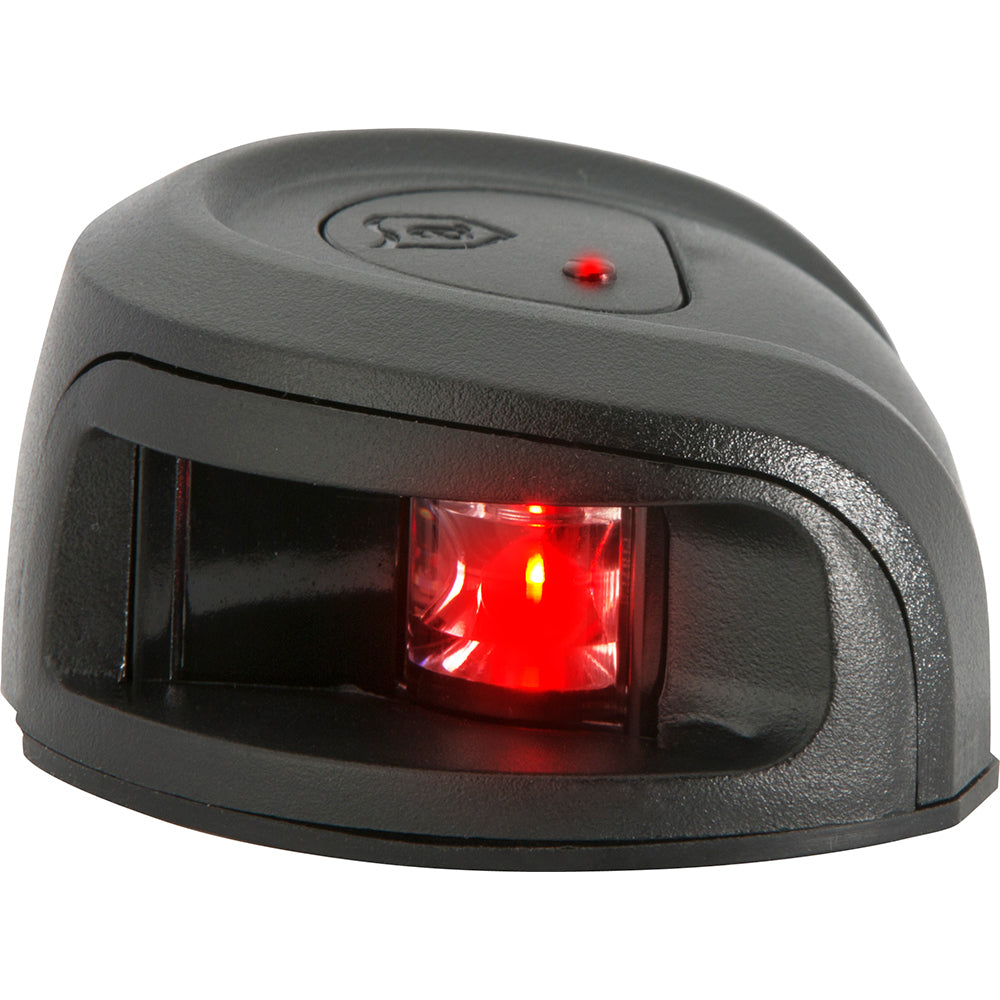 Attwood NV2012PBR-7 LightArmor Deck Mount Navigation Light - Black Composite - Port (red) - 2NM
