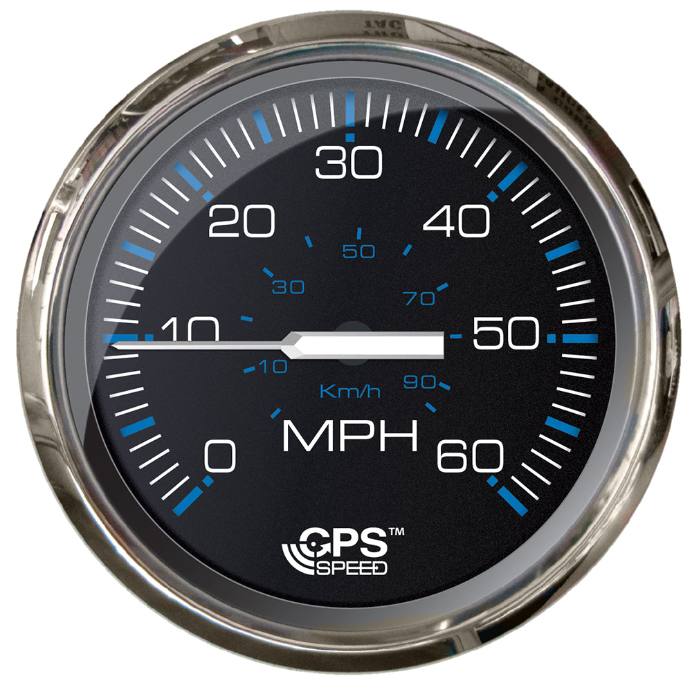 Faria 33749 Chesepeake Black 4" Studded Speedometer - 60MPH (GPS)