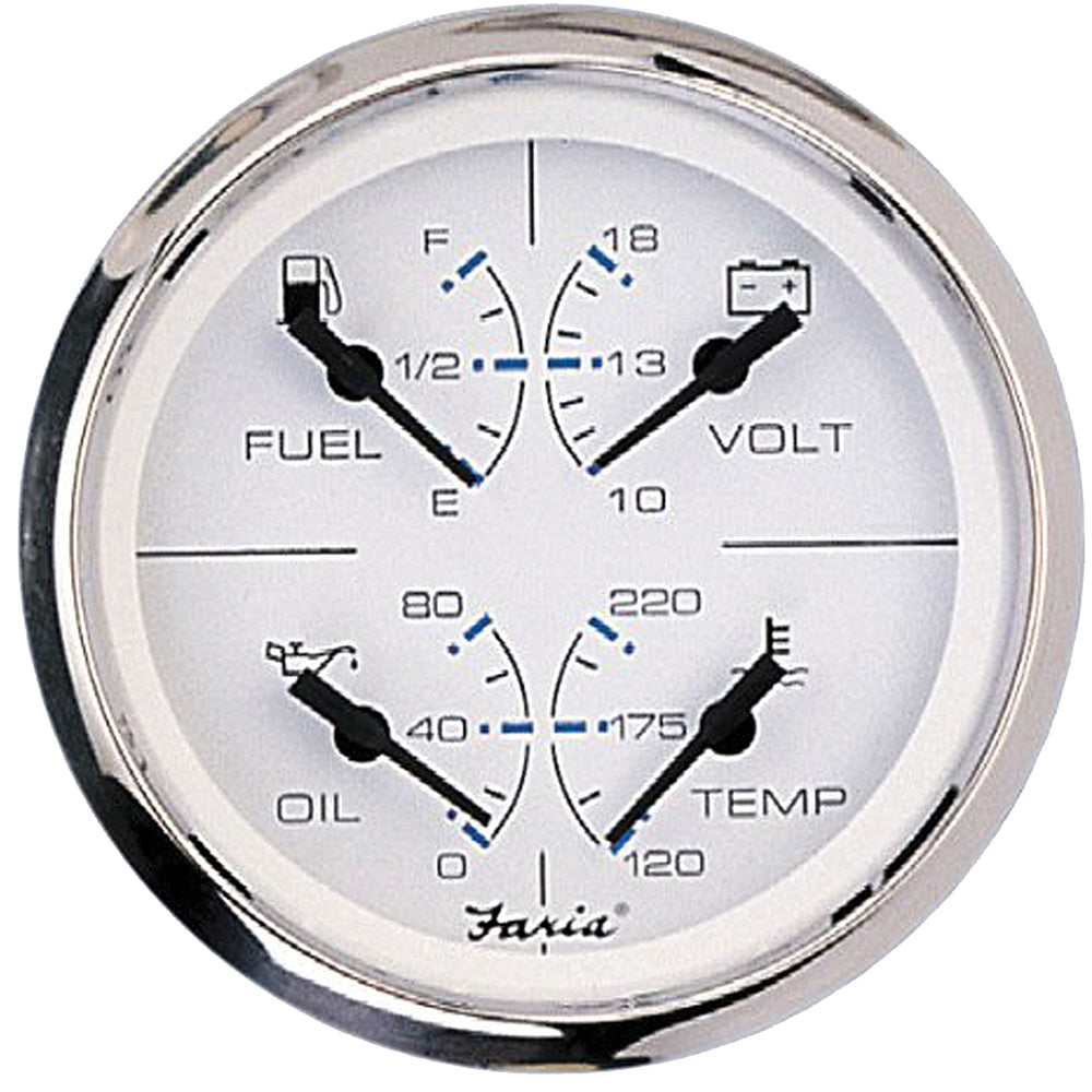 Faria 33851 Chesapeake White SS 4" Multifunction Gauge