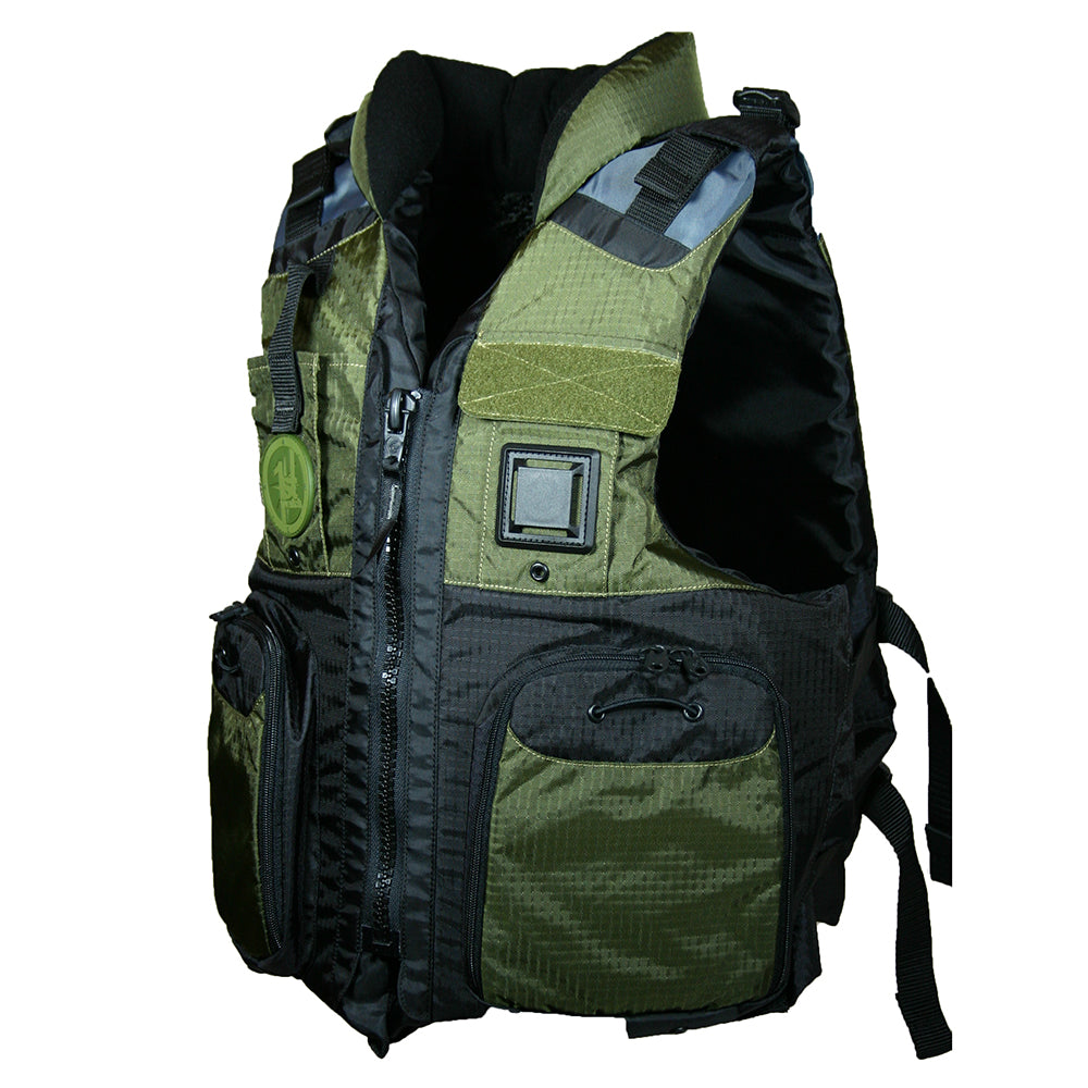 First Watch AV-800-GN-L/XL AV-800 Four Pocket Flotation Vest - OD Green - Large to XL
