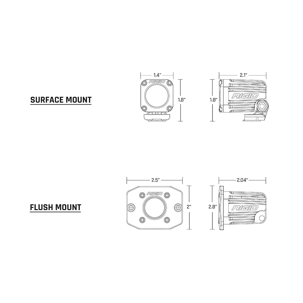 RIGID Industries 20521 Ignite Surface Mount Flood - Single - Black