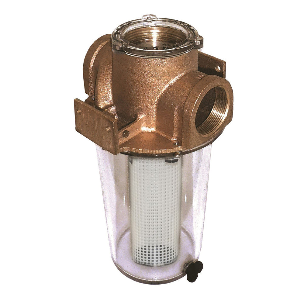 GROCO ARG-1250-P ARG-1250 Series 1-1/4" Raw Water Strainer w/Non-Metallic Plastic Basket