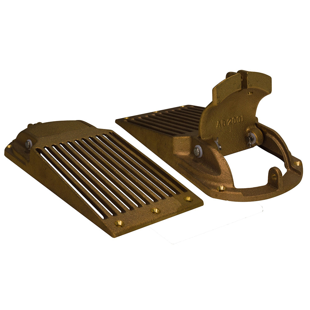 GROCO ASC-3000 Bronze Slotted Hull Scoop Strainer w/Access Door f/Up to 3" Thru Hull