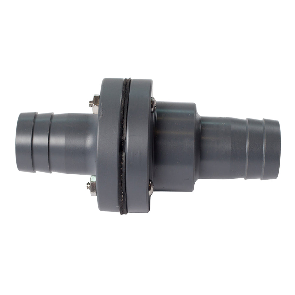 FATSAC W755 1-1/8" Barbed In-Line Check Valve w/O-Rings f/Auto Ballast System