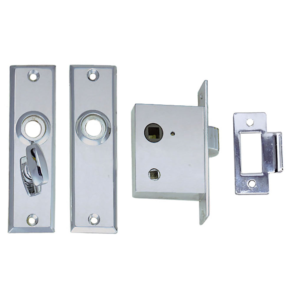 Perko 0960DP0CHR Mortise Latch Set w/Turn Button