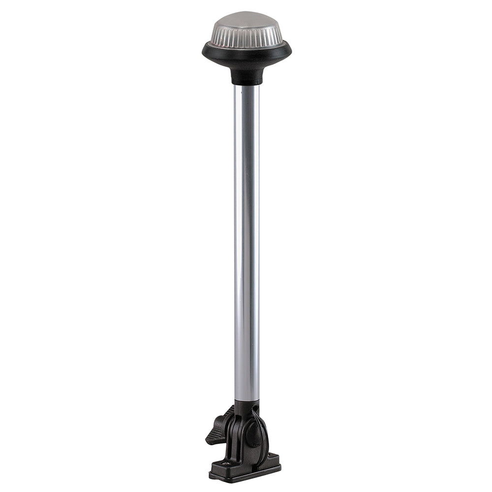 Perko 1637DP0CHR Fold Down All-Round Frosted Globe Pole Light - Vertical Mount - White