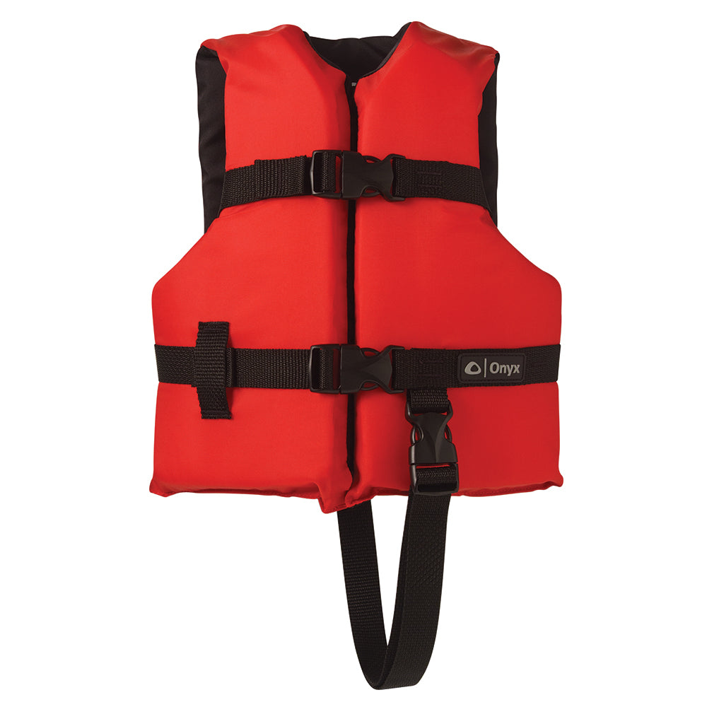 Onyx 103000-100-001-12 Nylon General Purpose Life Jacket - Child 30-50lbs - Red