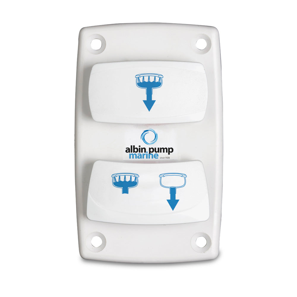 Albin Group 07-66-025 Marine Control Silent Electric Toilet Rocker Switch
