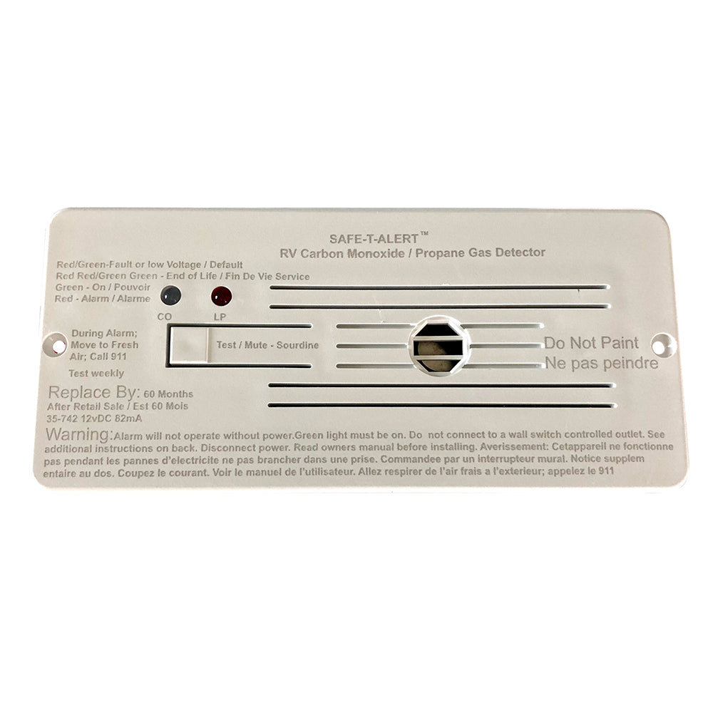 Safe-T-Alert 35-742-WHT Combo Carbon Monoxide Propane Alarms Flush Mount - White