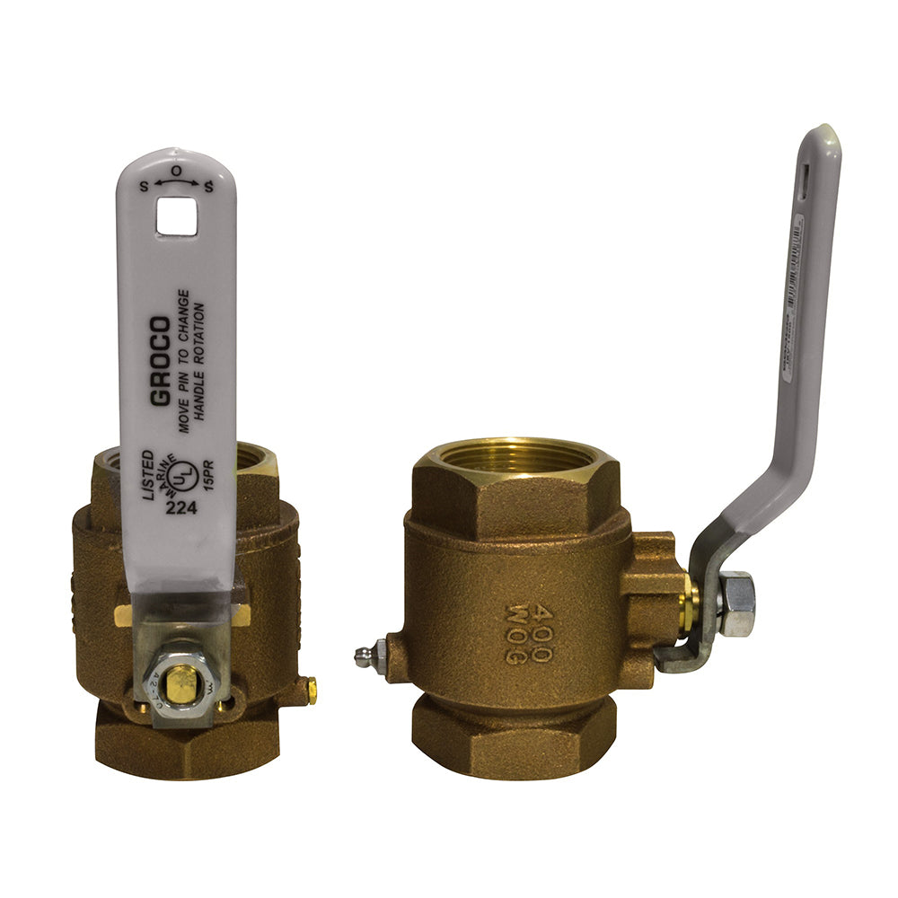 GROCO IBV-500 1/2" NPT Bronze In-Line Ball Valve