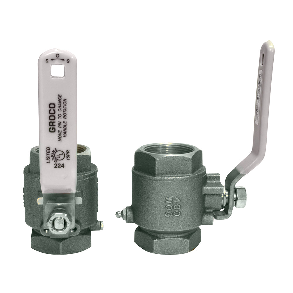 GROCO IBV-1000-S 1" NPT Stainless Steel In-Line Ball Valve
