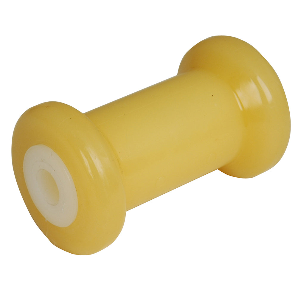 C.E. Smith 29712 Spool Roller 5" - 5/8" ID - Gold TPR w/Bushing White Solid
