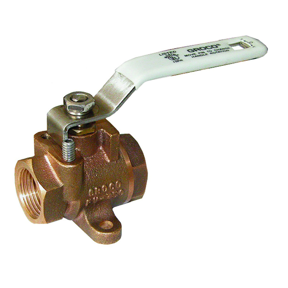 GROCO FV-250 1/4" NPT Bronze Inline Fuel Valve
