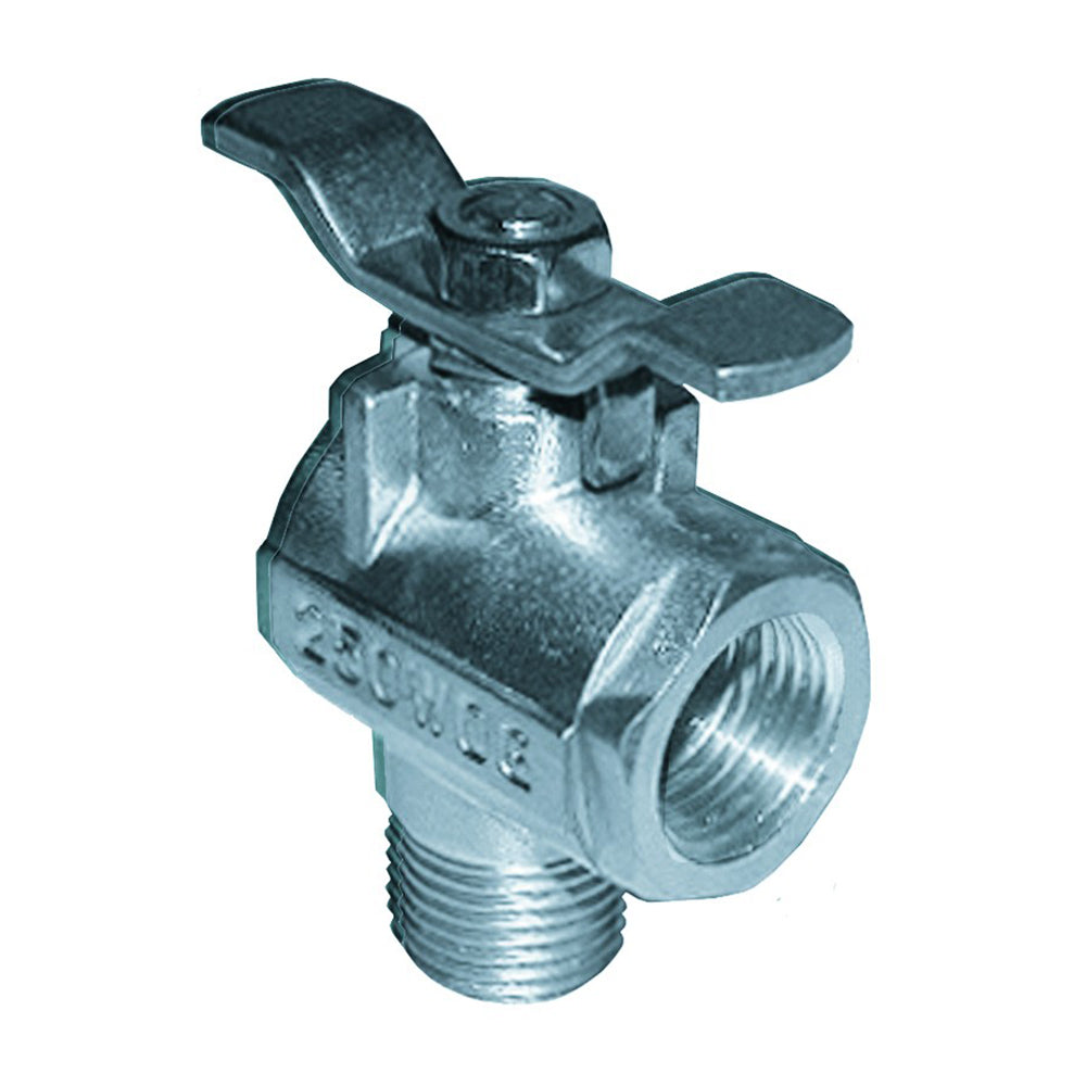 GROCO FV-590-S 1/2" NPT 90 Stainless Steel Fuel Valve