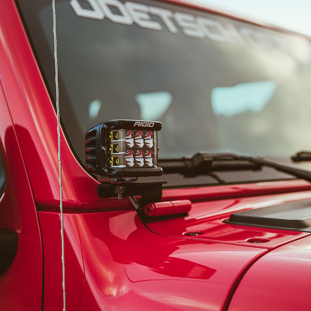RIGID Industries 41659 2018 Jeep Wrangler JL A-Pillar Mount f/2 D-Series, D-SS, SR-M or Ignite Lights