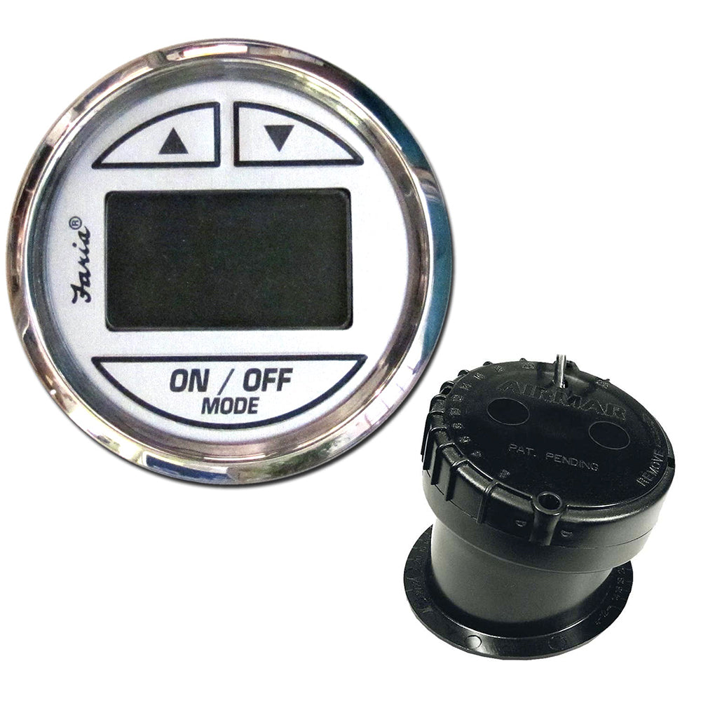 Faria 13851 Chesapeake White SS 2" Depth Sounder w/In-Hull Transducer