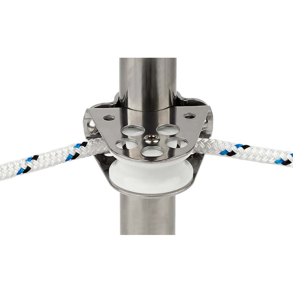 Schaefer 300-34 Clamp-On Furling Line Stanchion Lead Block - 1" Ball Bearing